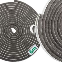 Langray 6 M Selbstklebender Bürstenstreifen Für Tür- Und Fensterdichtungen, Geräusch-, Wind- Und Staubdicht, 9 X 9 Cm