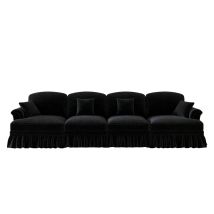 Canapé Cloud Sofa Polyvalent Chenille Noir 350.00x83.50x93.00 Cm Zipsofa Canapé