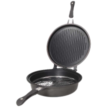 XL Runder Multifunktionsbackofen – 30 cm Durchmesser – 10 cm Höhe – 3 Zubehörteile – Tognana