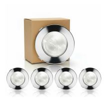 Lot De 5 Spots Encastrables Pour Mobilier G4 12v Compatibles Led Cable 2 M Couleur - Chrome - 10 Watts