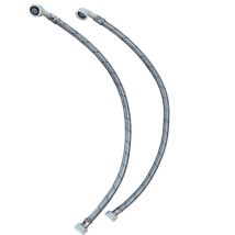 Monarch Water - Water Softener Installation Hoses Steel Braided - Pair 3/4'' 0.8m Female Hoses