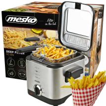 Fabrilamp - Adler Friggitrice Per Capacità 1,5 Litri Con 900 Watt Ms 4910, Acciaio Inox, Argento