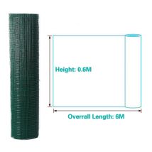 Artist Hand - Length 6 M Width 24' Pvc Coated Wire Mesh Fencing Chicken Rabbit Fence Garden Barrier Netting No Rust Green