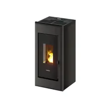 Stufa A Pellet Ermetica Freepoint "one 7 T2" Antracite 7 Kw
