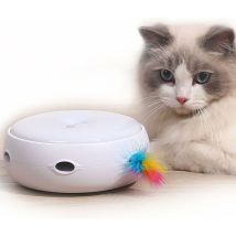 Famille - Gabrielle Intelligentes Katzenspielzeug Für Gefiederte Katzen, Leise Version, Interaktives Kätzchenspielzeug, 3 Modi, Elektronisches 