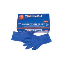 Einweghandschuhe aus Latex – blau – Größe 10 – 50 Stück – Schutzklasse PPE Kat. III – EN420, EN374-2, EN374-3