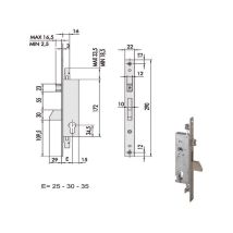 CISA – Serrure de sécurité montante infiltrare 46250 – Cylindre de serrure – Acier inox, fermeture triplice, 1 mandata