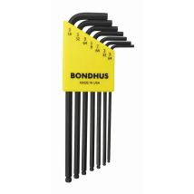 Set Mit 7 Zoll Winkelschlüsseln Mit Kugelspitze 5/64-3/16" Bondhus 10945