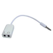 Sandberg 508-59 - Divisor De Audio (2 X 3.5 Mm/3.5 Mm), Blanco