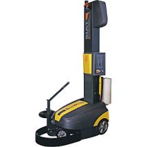 Carro de film estirable PE – 240% preestiramiento – Altura útil 2100 mm – Dimensiones 2439x1482x1068 mm – Color negro, amarillo