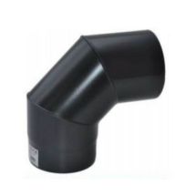 Gomito 90° in acciaio nero opaco – Diametro 120 mm – Spessore 2 mm – Raccordo per stufe a legna