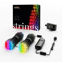 Strings - Cadena De Luces Led Controlada Por Aplicación Con 400 Led Rgb. 32 Metros. Cable Negro. Interior Y Exterior - Twinkly