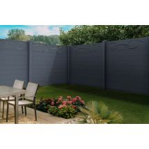Casanoov - Juego De 3 Vallas De Aluminio Gris Life 190 X 170 Cm