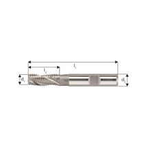 Fresa Frontal De Metal Duro Integral, Desbaste Nz, Corta Tipo Nr, Acero - Corte Rápido - - 5% Cobaltoo, Sin Recubrimiento, Ø D1 - K12 : 8,0 Mm, 