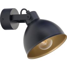 Sigma Mars Lámpara De Pared Negro Y Dorado Diseño Elegante