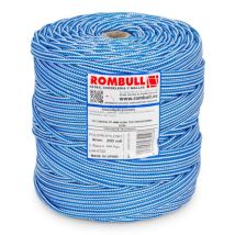 Bobina cuerda bicolor 4 mm 200 m azul y blanco – Polipropileno texturado – Carga de rotura 220 kg – Ideal para bricolaje y náutica