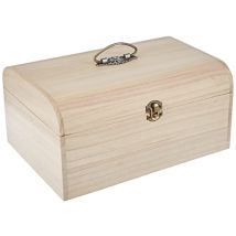 Rayher Valigetta In Legno Con Maniglia Metallo Antico, 29,5 X 20,5 X 14 Cm, Legno Naturale, Senza Comparti Interni, Da Decorare E Colorare, 6166600