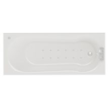 Wholesale Domestic - Keyhole 1700mm X 700mm 12 Jet Chrome Easifit Single Ended Spa Shower Bath