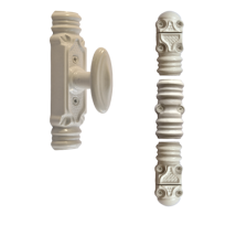 Falsa Falleba Rollinger Rústica Blanca - Pomo N°6 - Para Varilla 16 X 8 - Crd168bt6bv
