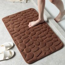 Tappeto Antiscivolo Bagno Ciottoli 40x60 Cm- Marrone- Spire- Pezzi 1