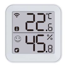Thermometre Et Hygrometre - Konyks - Termo 2 - Intérieur - Détecteur De Température + Humidité - Wifi - Grand Écran - Blanc