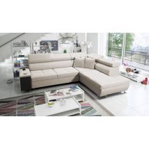 Multifunktionaler Eckschrank Morena Vii, Uttario Velvet Beige Rechts