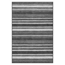 Modern Abstract Low-pile Rug Non-slip & Machine Washable Floor Carpet For Living Room, Bedroom & Hallway Neutral Short Shag Design Stripped Rug 