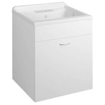 Aqualine Keramia Fresh - Armario Bajo Vertedero, 60x70x49 Cm, Blanco 57035