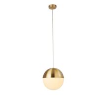 Searchlight - Pendelleuchte Hängelampe Deckenlampe Stahl Glas Messing Höhenverstellbar