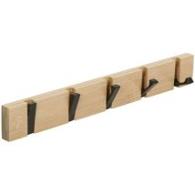 Appendiabiti Da Parete Con 5 Ganci Retrattili, Ideale Per Appendere Cappotti, Sciarpe, Borse E Altro Ancora, Colore Naturale.