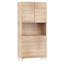 Bim Furniture - Klappbare Megan 1 Schreibtisch Haushaltsbüro Computertisch Sonoma Eiche