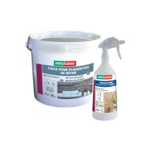 Parexlanko Pack - Adhesivo Para Baldosas De Hormigón Gris - 7,5 Kg - Protector Para Baldosas De Revestimiento - 1l