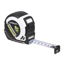 Komelon – LED USB Rechargeable Tape Measure 8m/26ft – True Zero End Hook – Compact Design – Ideal for DIY and Professional Use