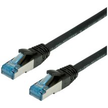 Value - 21.99.1965 Rj45 Netzwerkkabel, Patchkabel Cat 6a S/ftp 5.00 M Schwarz 1 St.