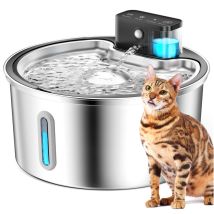 Fontanella Per Gatti Wireless Con Sensore Di Movimento, Batteria Da 4200 Mah, Fontanella In Acciaio Inossidabile Da 3,2 L Per Gatti Con Pompa 