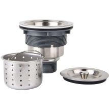 Hanbing - Colino Per Lavello Da Cucina Da 3 1/2' Con Cestello Per Rifiuti Profondo Rimovibile / Set Colino / Coperchio Anti-perdite, Acciaio 
