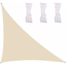 Cesieclefou - Triangle Shade Sail Waterproof Stretched Canvas Uv Protection Waterproof Weather Resistant Fabric Dries Quickly For Garden Parks Lawns, 