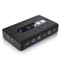 Csl Usb 7.1 Soundkarte Extern - 7.1 Surround Sound - Stereo Audio Adapter - Lautstärkeregelung - Anschluss Für Kopfhörer, Mikrofon