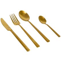 16-teiliges Besteckset Im Industriestil Mit Goldener Oberfläche - Bo-camp