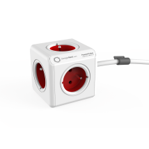 Allocacoc - 2304/frexpc Base Múltiple 3 M 5 Salidas Ac Interior Rojo, Blanco
