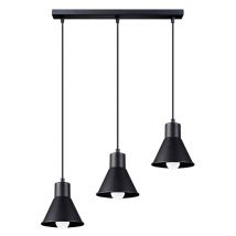 LEDBOX – Taleja 3 Pendant Lamp – Black – E27 – Steel – 45/14/120 cm – IP20