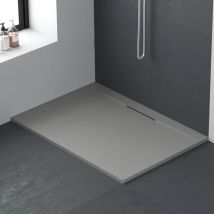 Mineralguss-duschwanne Extra Flach Lyra Grau 70x180cm
