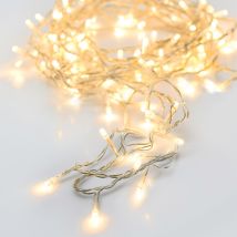 Guirnalda A Pilas Multifunción 24 Leds Cable Transparente Luz Blanco Cálido 2.30m