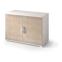 Terraneo - Mobiletto Doppia Anta Bianco Rovere 90x45x66 Cm - Mobili