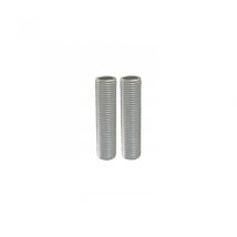 Tibelec – Set di 2 tubi in acciaio grigio – 40mm – 11cm x 6.6cm x 2.6cm