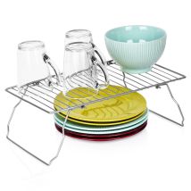 Storage Solutions - Folding Metal Kitchen Shelf Gray 37x21x135 Cm