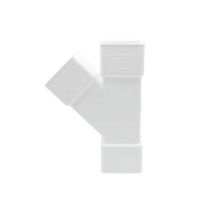 Ferroplast - Té 45o Cuadrada 70x70 Canalón Eume Blanca Pvc