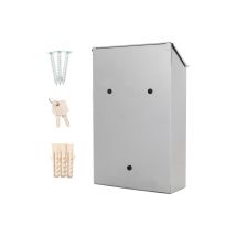 Rottner Briefkasten Pisa – verzinktes Stahlblech – 235 mm Breite – 360 mm Höhe – 95 mm Tiefe – 205 x 30 mm Einwurfgröße – 2 Schlüssel