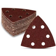 50 Stück 6-loch-schleifdreiecke, 93 X 93 X 93 Mm, Körnung 40, Für Delta-schleifmaschinen, Schleifblätter Und Schleifpapier.