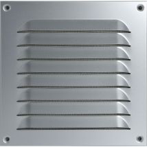 Vollmer - Upmann Wetterschutzgitter Aufschraubbar Eckig 200x200 Mm Alu Silber